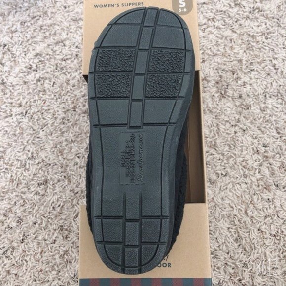 Dearfoams Plaid Clog Slippers Memory Foam SIZE Green & Navy NWT - Picture 7 of 8